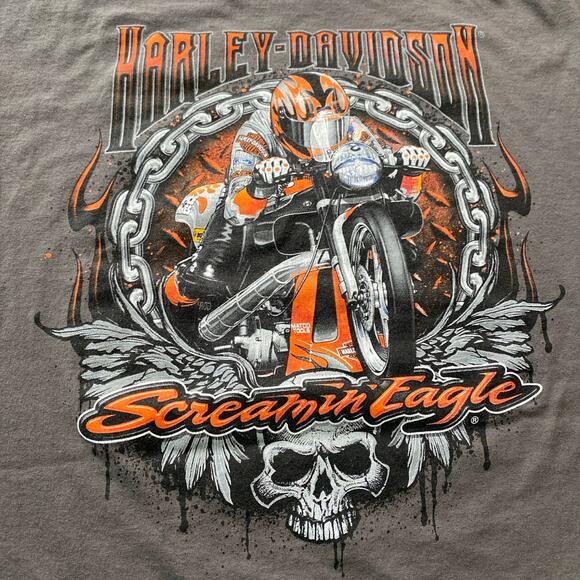 Gray Harley-Davidson tee shirt - Sz XL - Picture 6 of 8